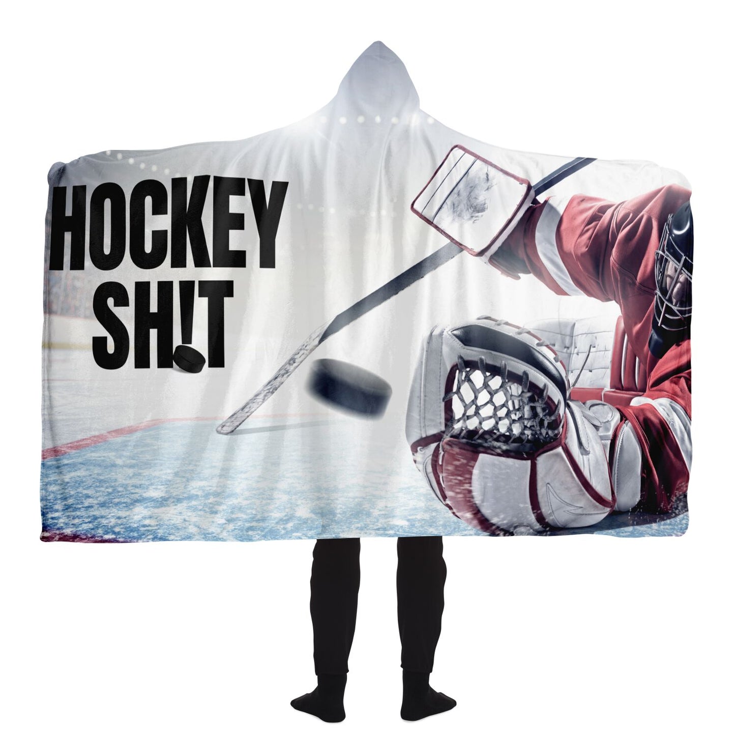 Puck Save Hooded Blanket - AOP