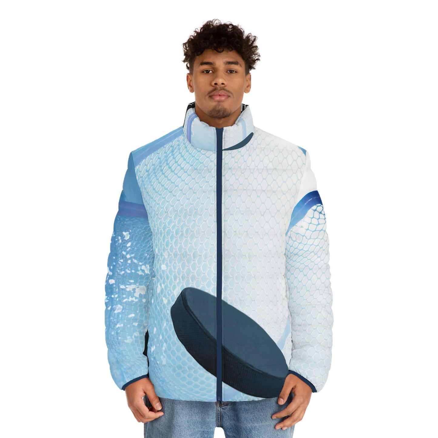 All Net Men's Puffer Jacket (AOP)