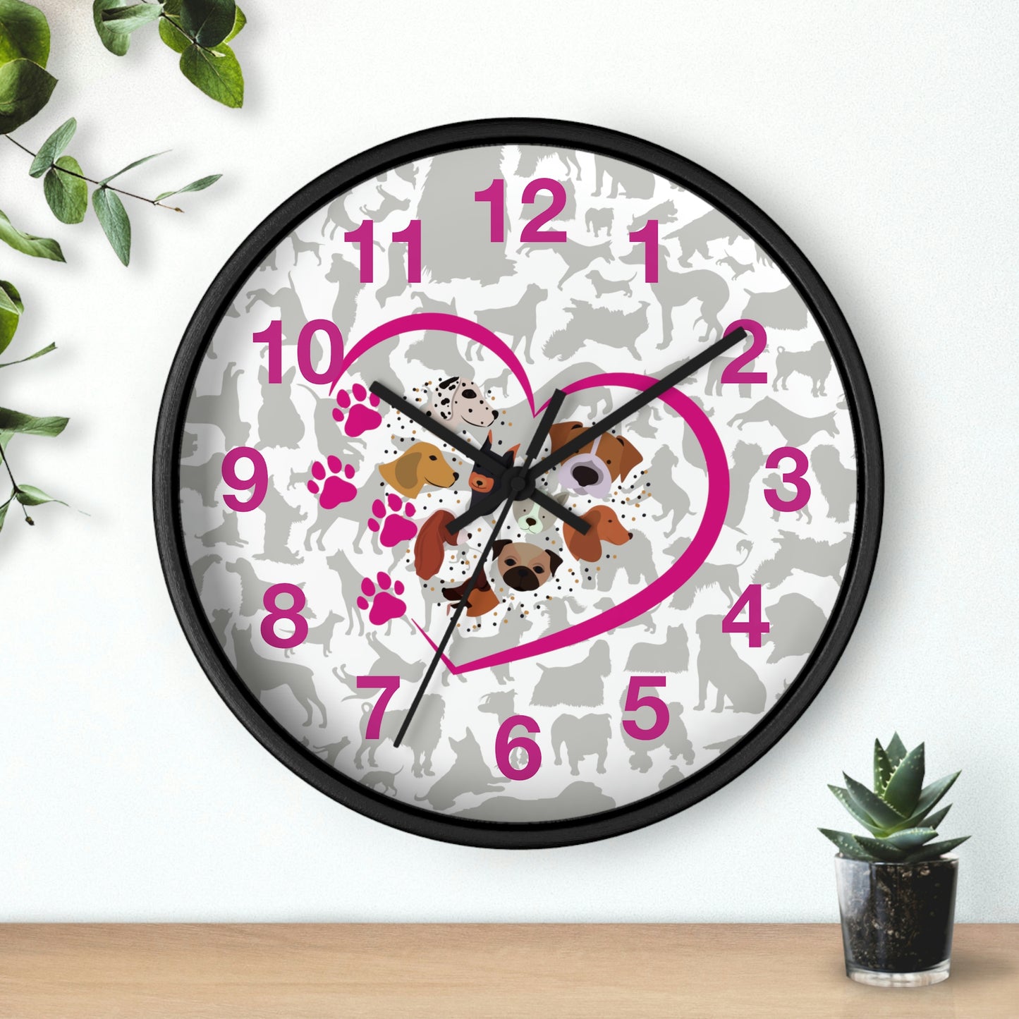 Pup Love Wall Clock