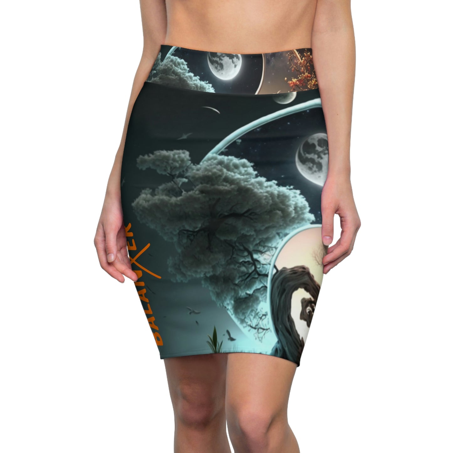 Balanxer Yin Yang Women's Pencil Skirt (AOP)