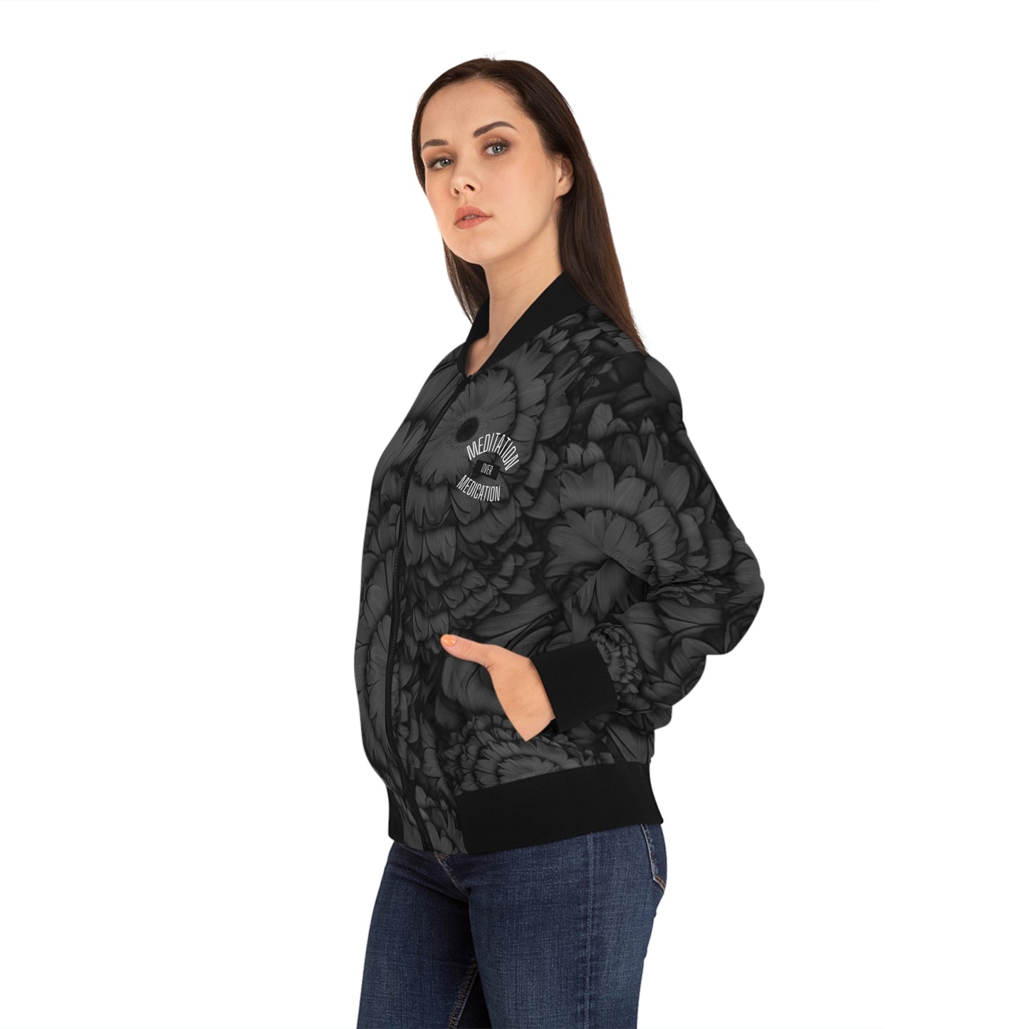 Meditation Women's Bomber Jacket (AOP)