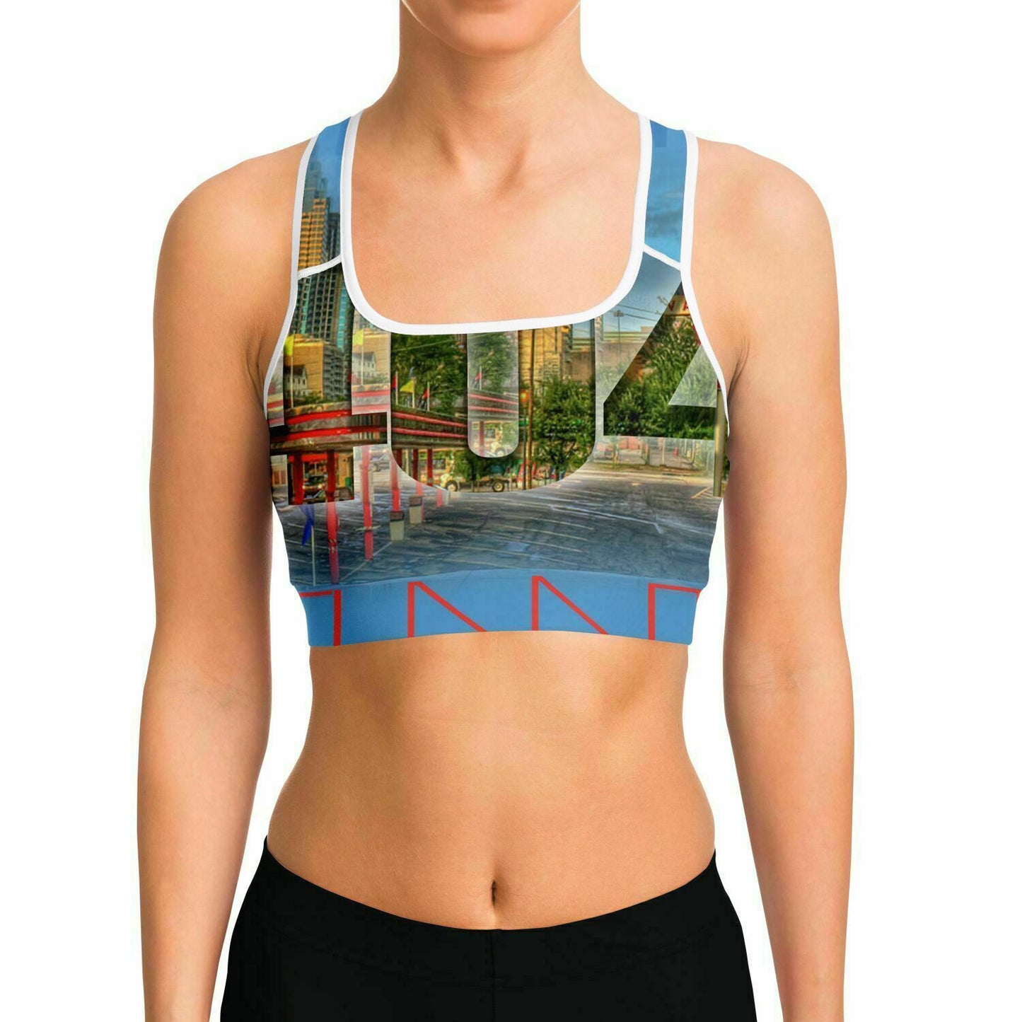 404 Sports Bra - AOP