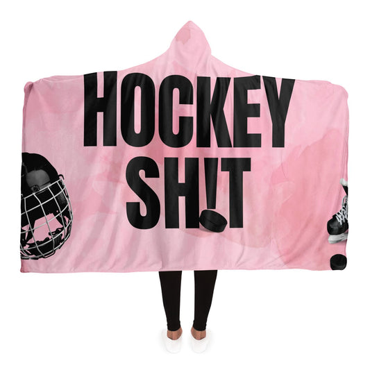 Pink Puck Hooded Blanket - AOP