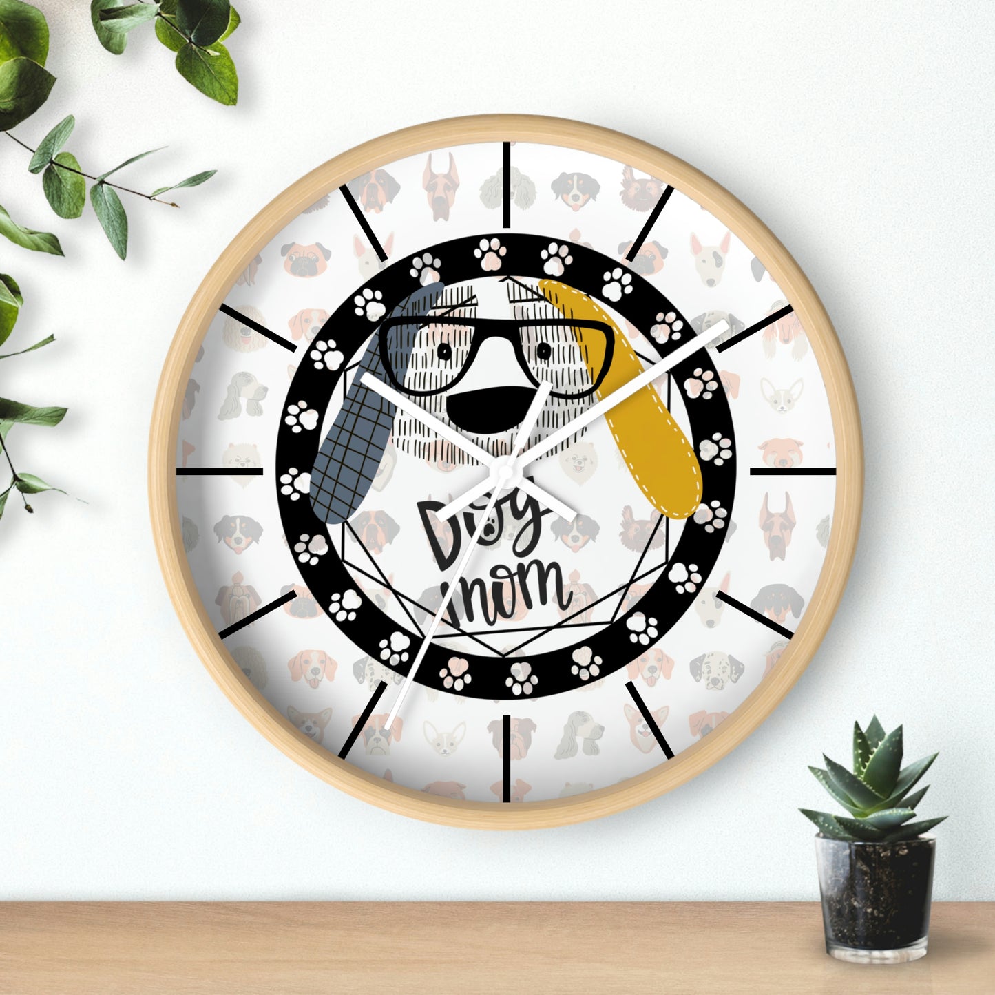 Dog Glasses Wall Clock