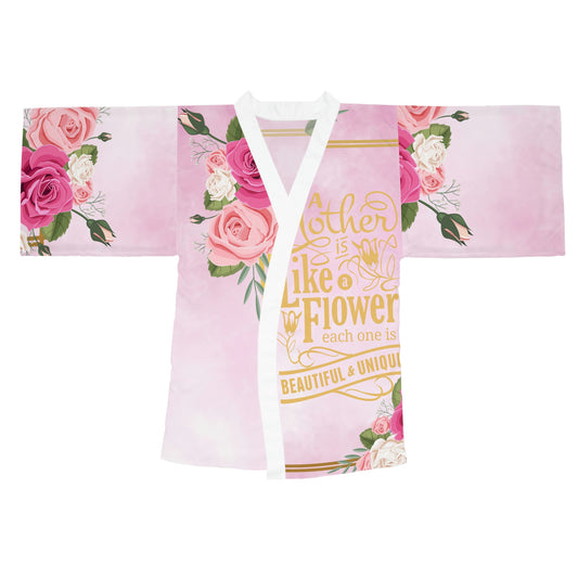 Like A Flower Long Sleeve Kimono Robe (AOP)
