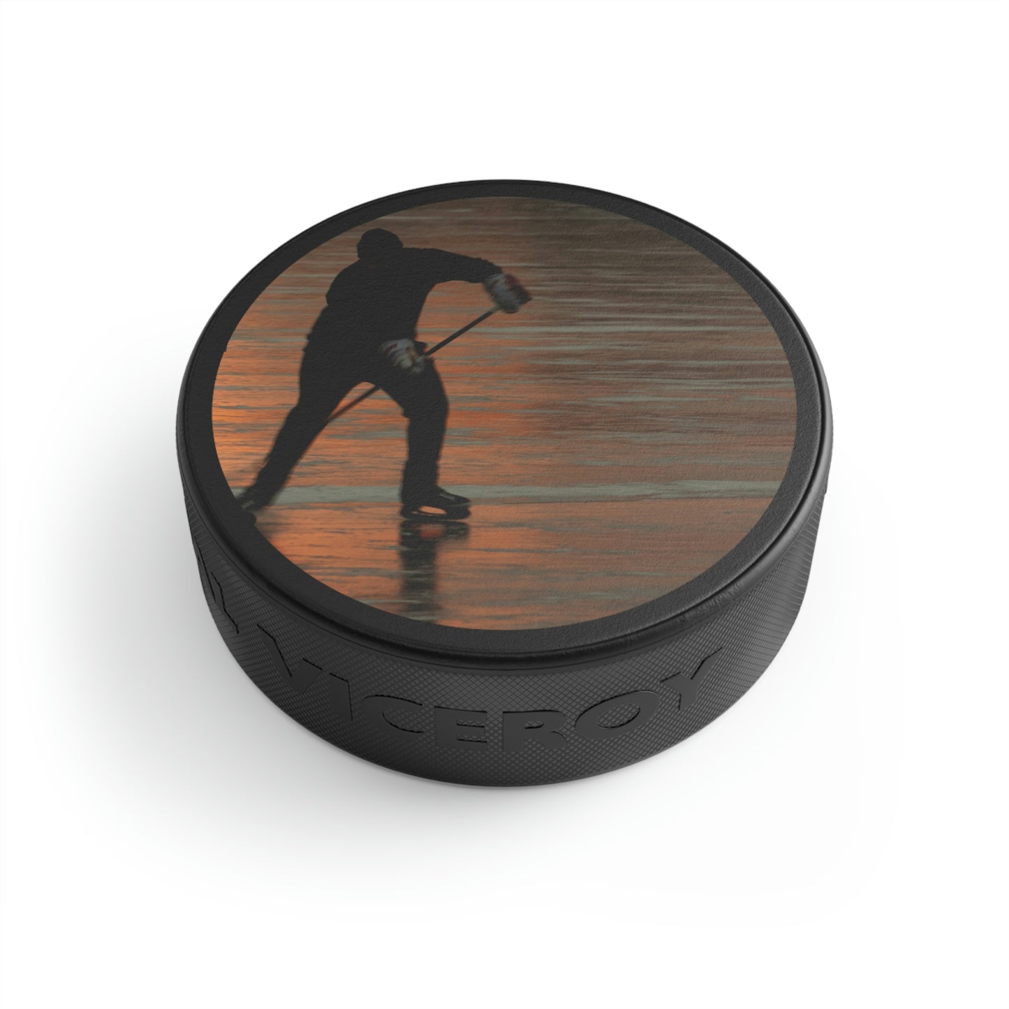 Sunset Puck Hockey Puck