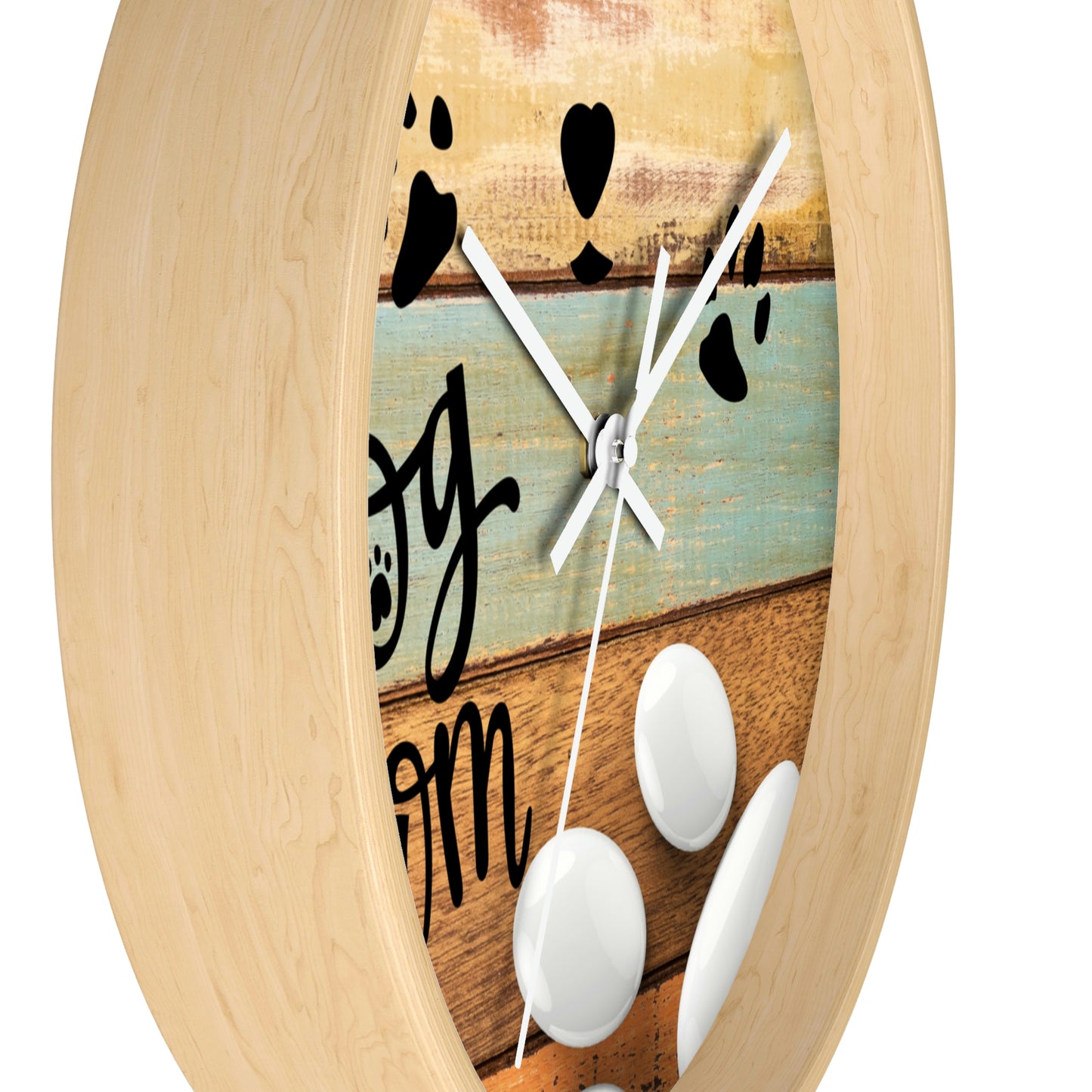 Wood Bone Wall Clock