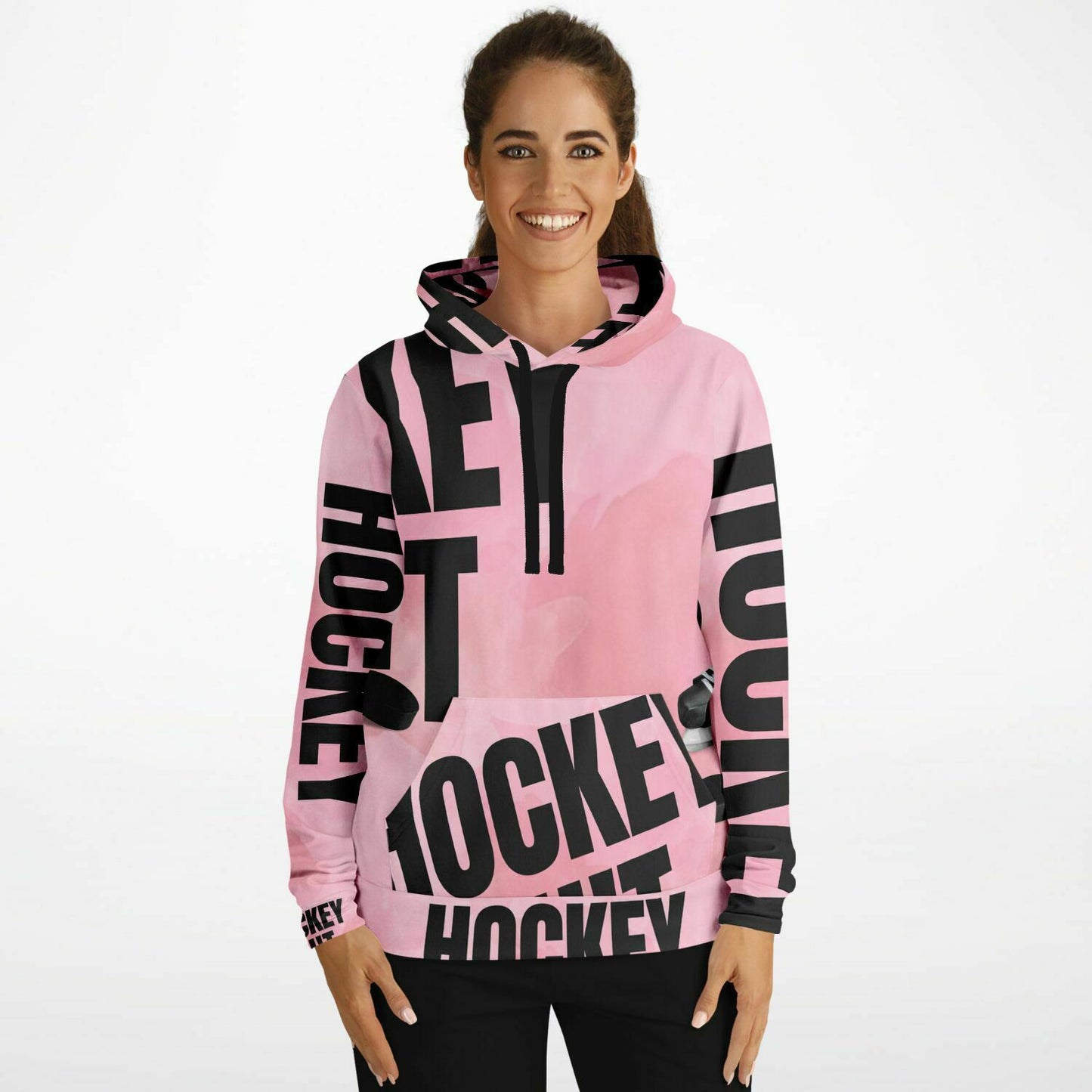 Pink Puck Fashion Hoodie - AOP