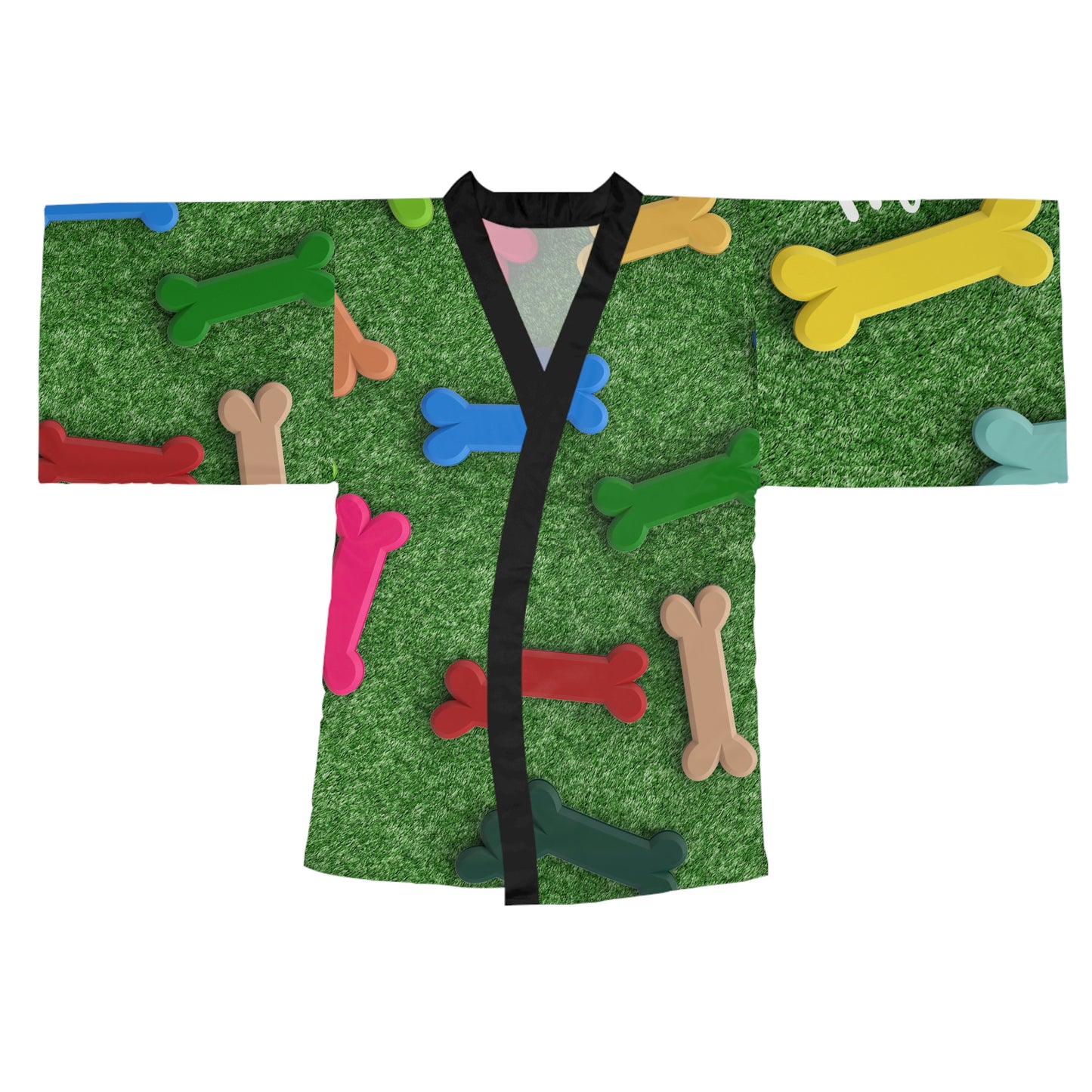 Grassy Bone Long Sleeve Kimono Robe (AOP)