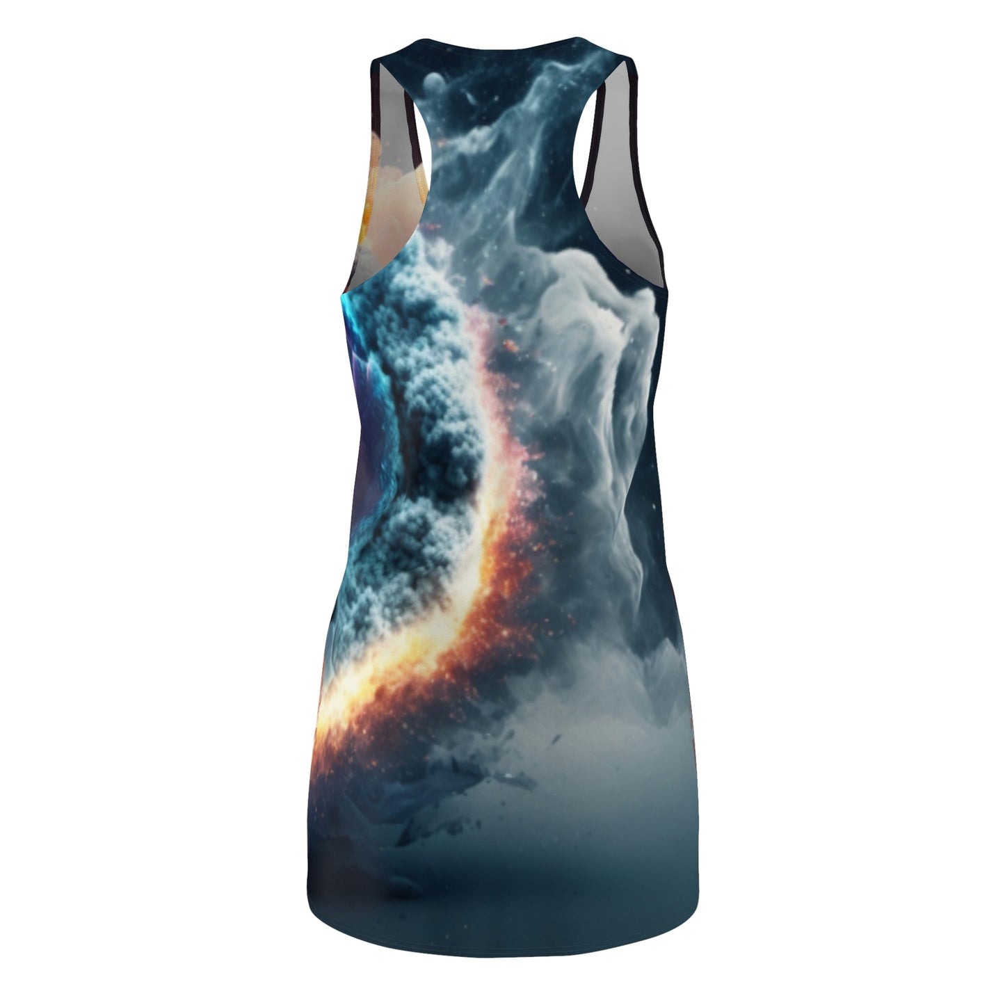 Balanxer Fire Cell Women's Cut & Sew Racerback Dress (AOP)