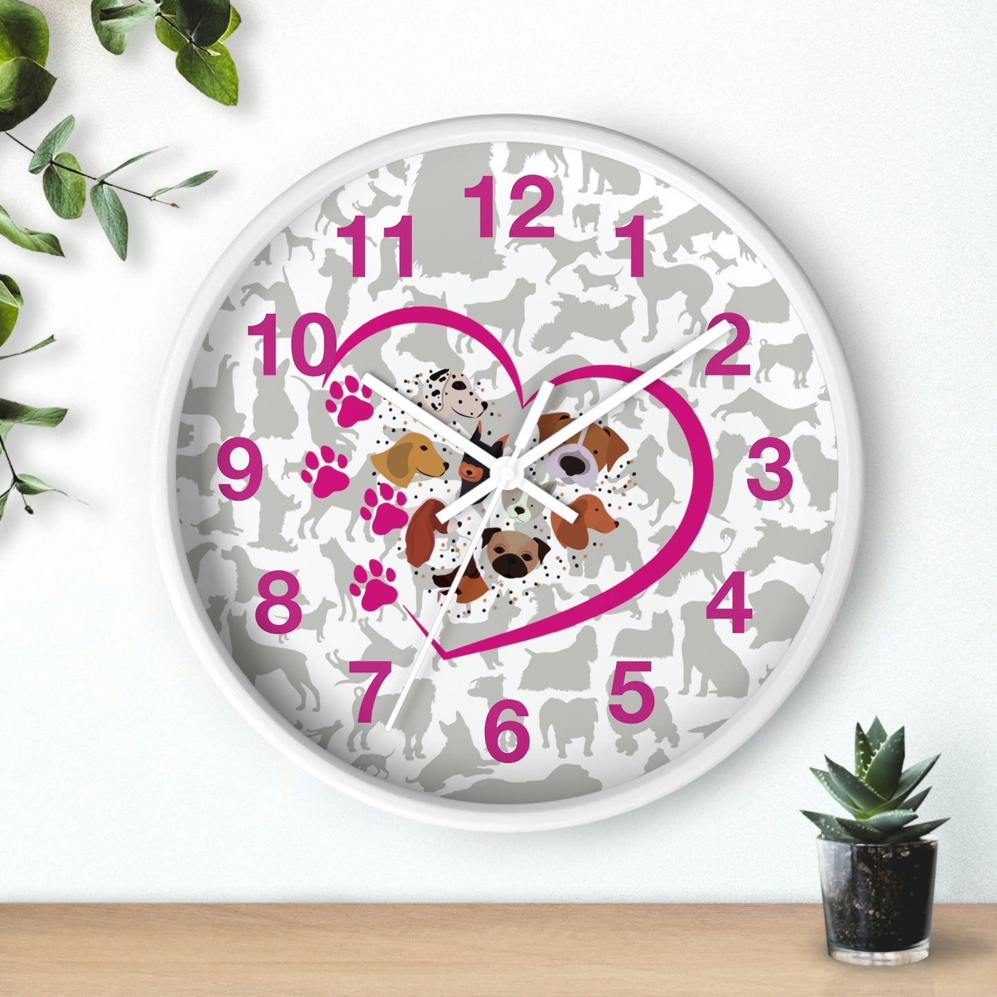 Pup Love Wall Clock