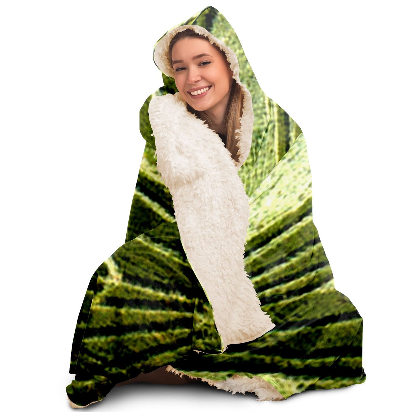 Crop Pyramid Hooded Blanket - AOP