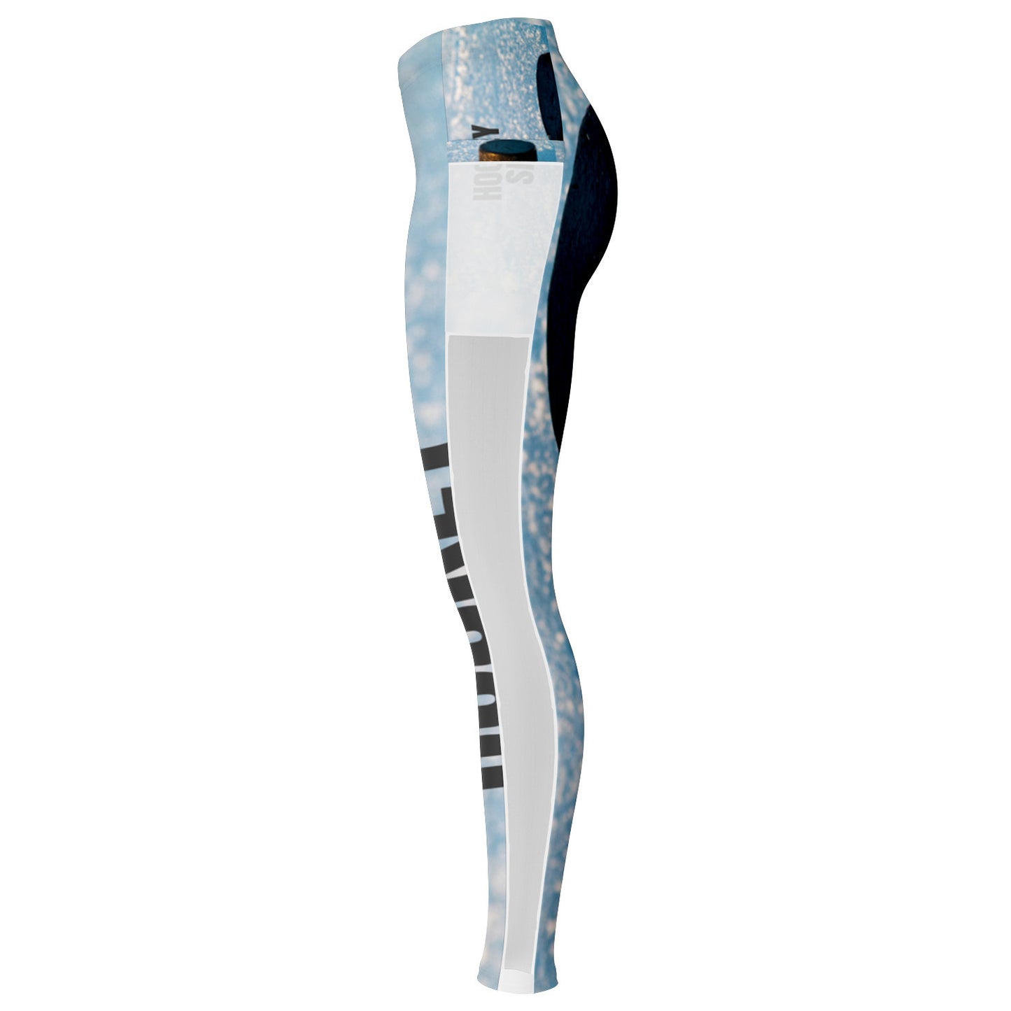 Blue Ice Mesh Pocket Legging - AOP