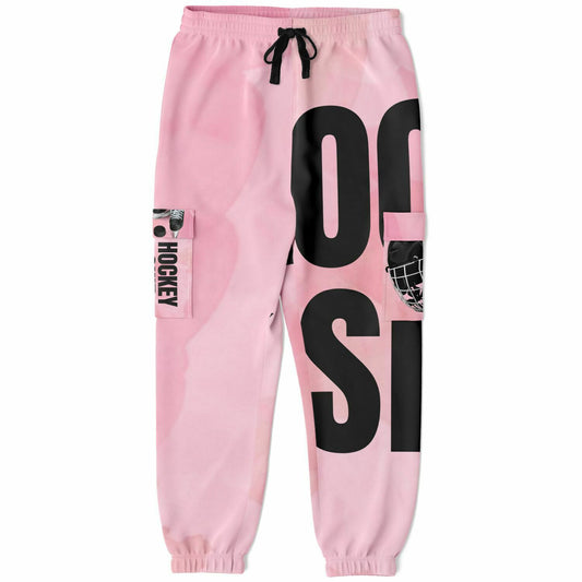 Pink Puck Athletic Cargo Sweatpants - AOP