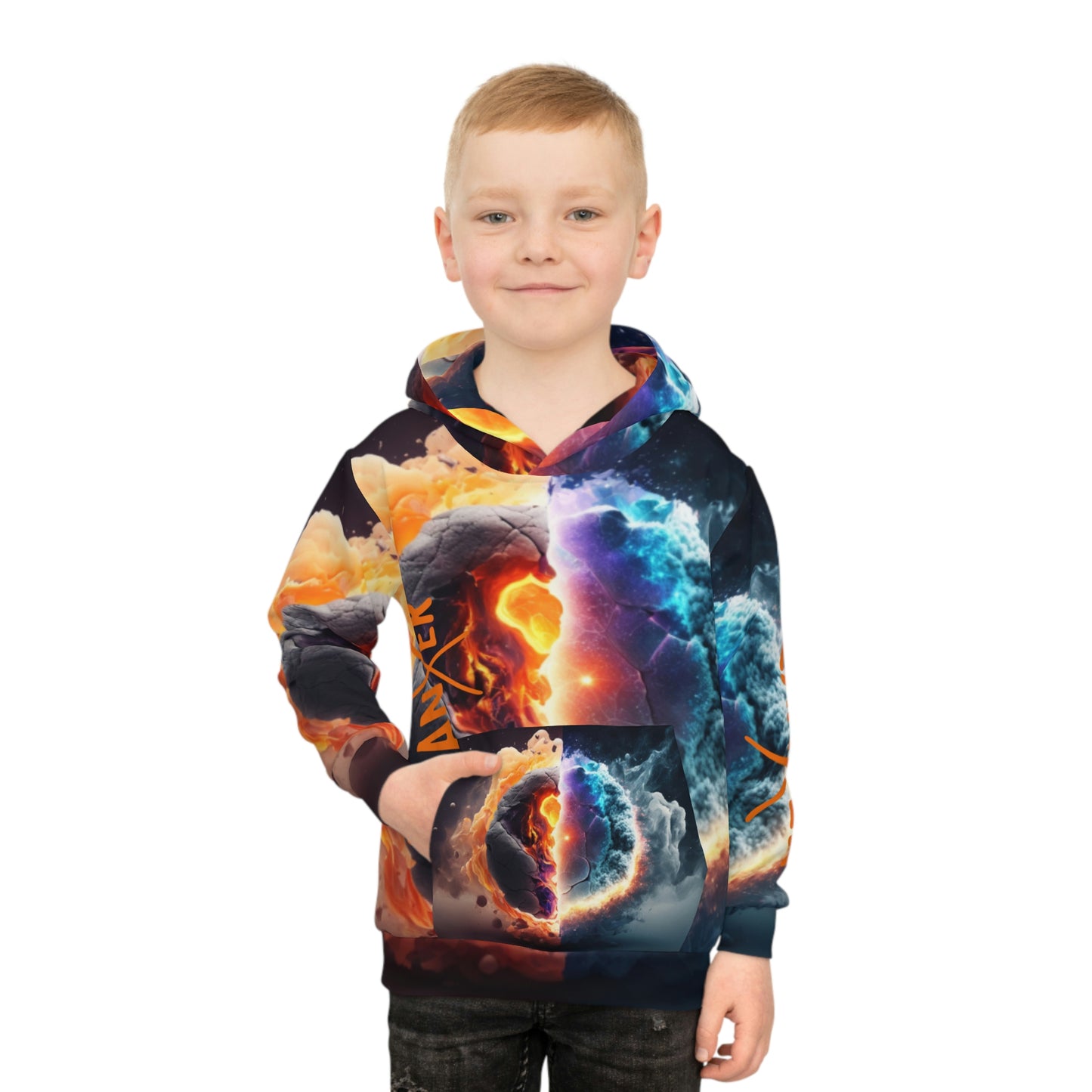 Balanxer Fire Cell Children's Hoodie (AOP)