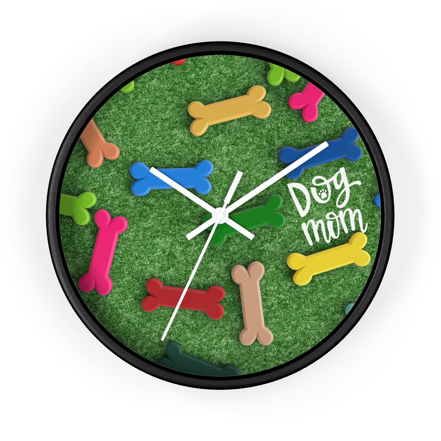 Grassy Dog Wall Clock