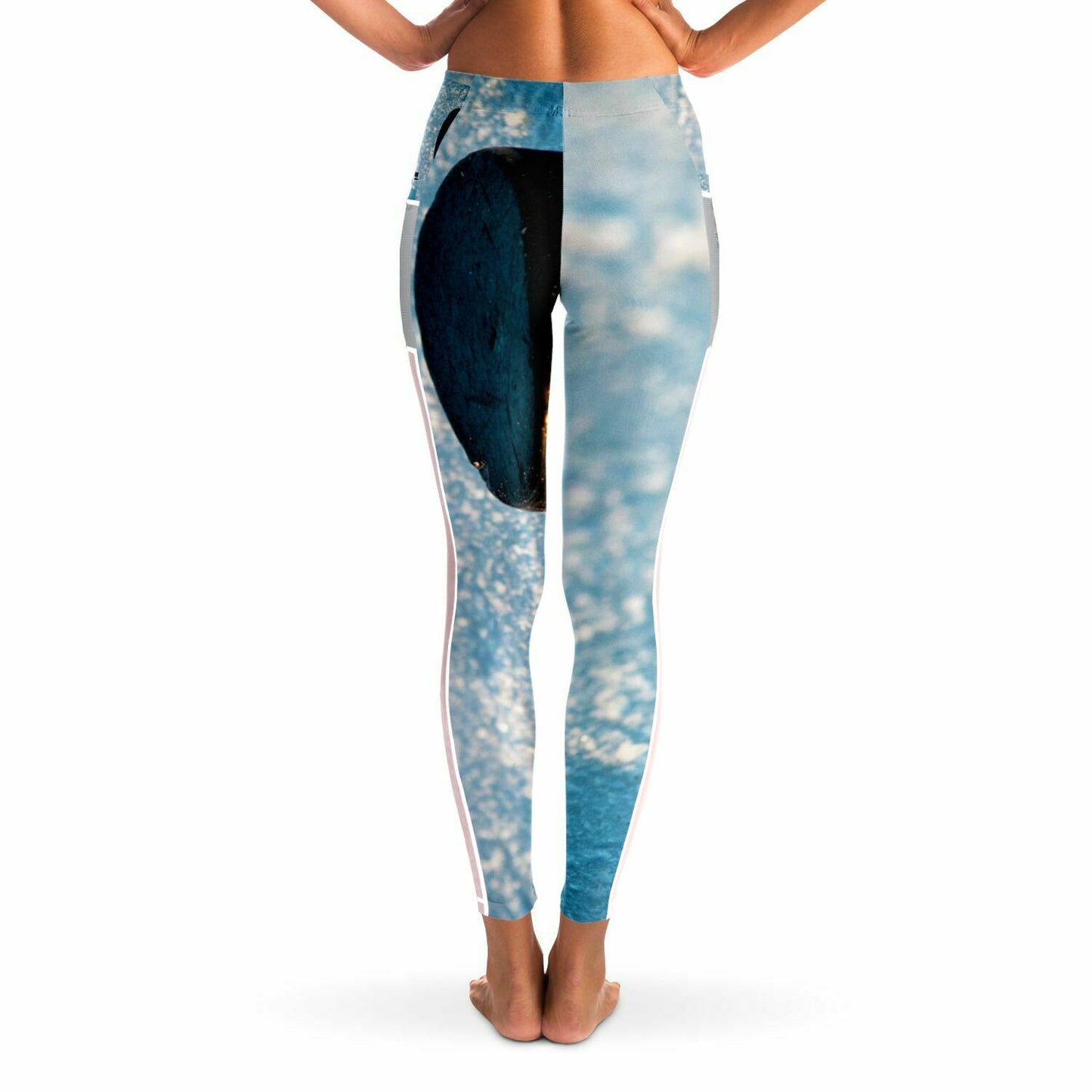 Blue Ice Mesh Pocket Legging - AOP