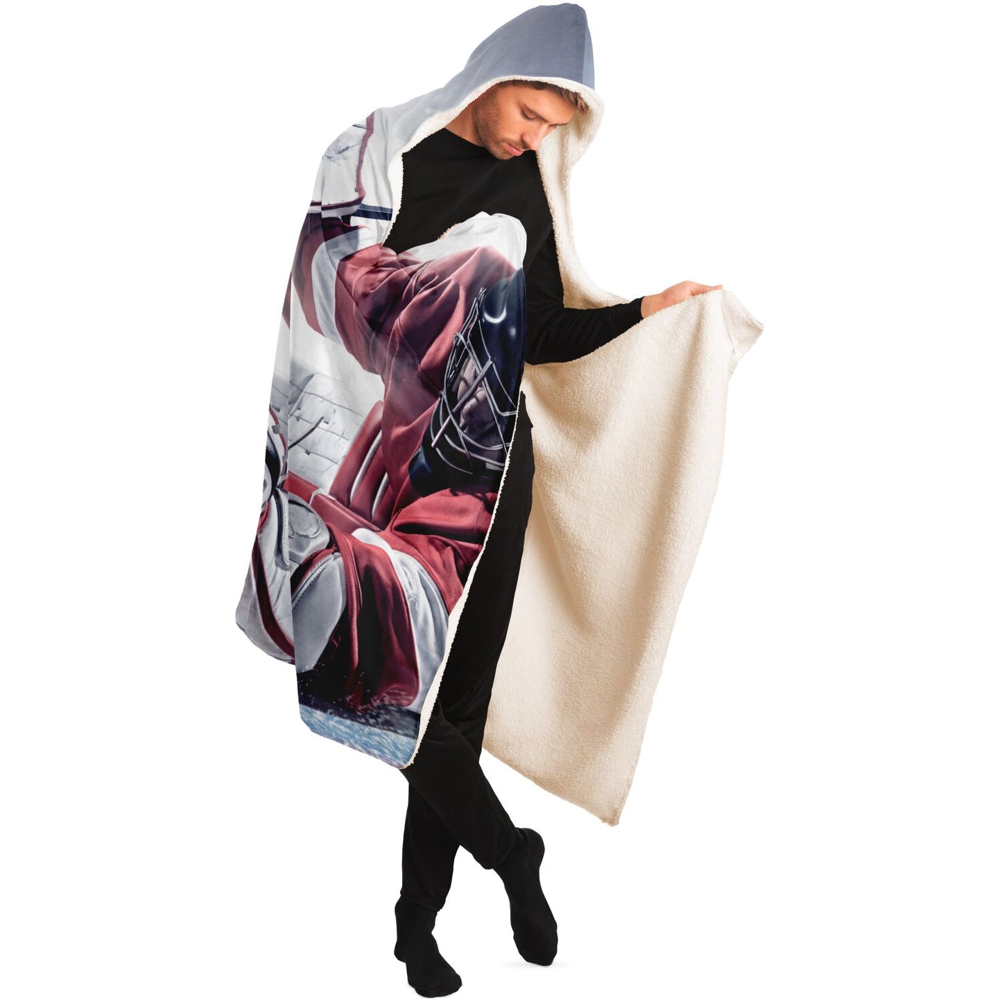 Puck Save Hooded Blanket - AOP