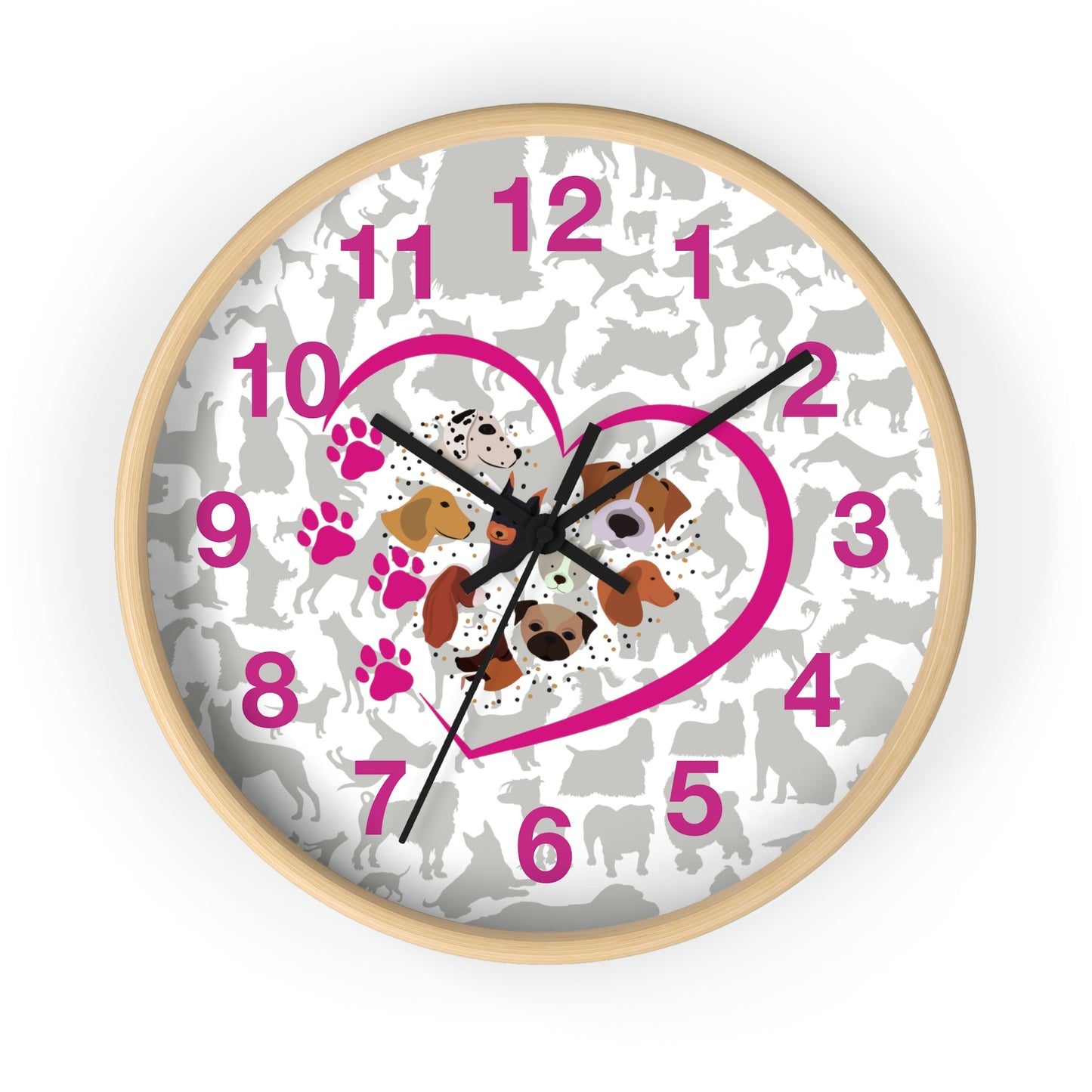 Pup Love Wall Clock