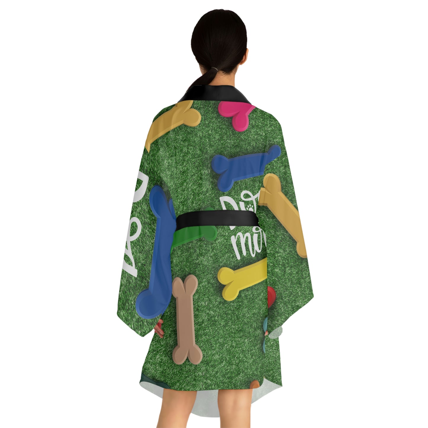 Grassy Bone Long Sleeve Kimono Robe (AOP)