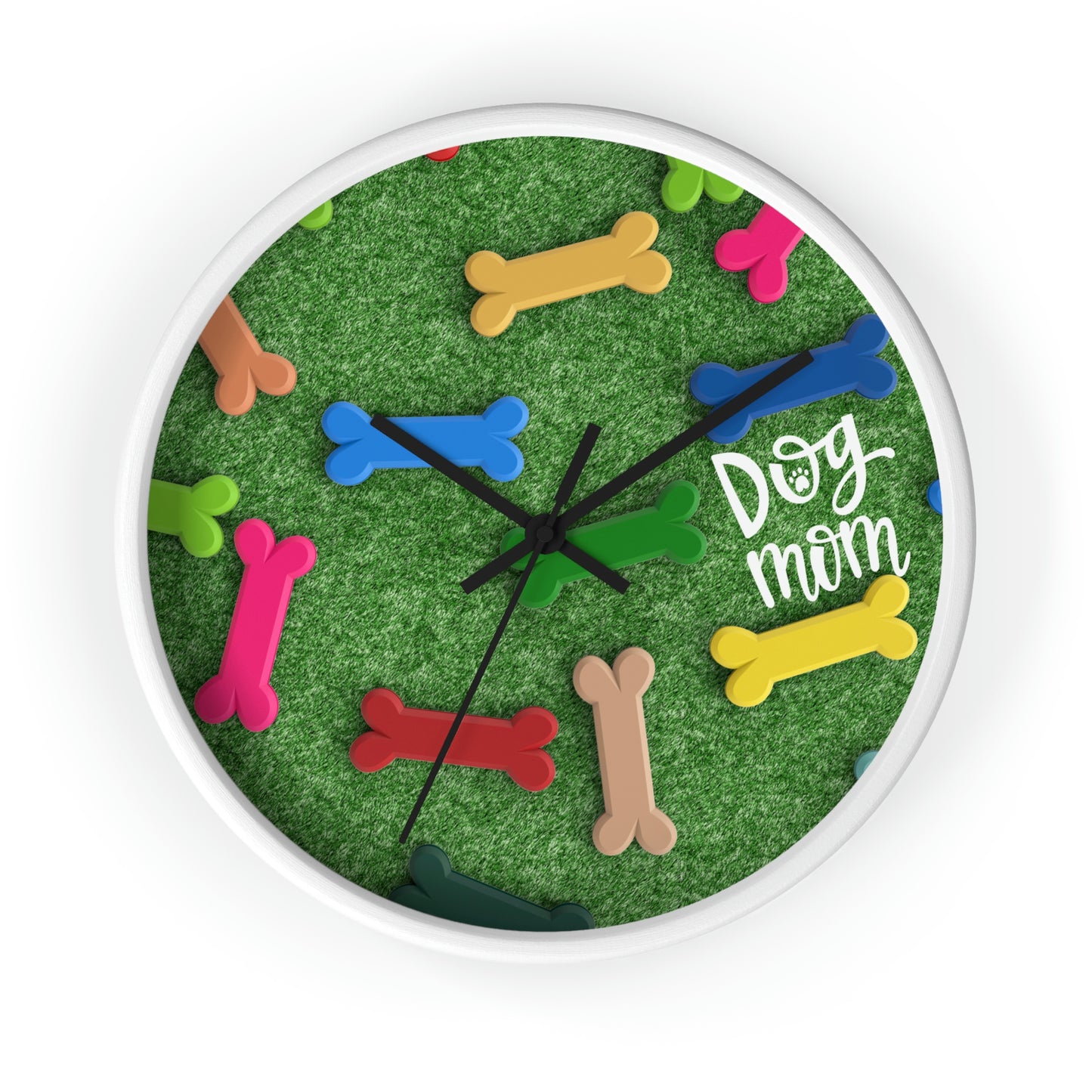 Grassy Dog Wall Clock