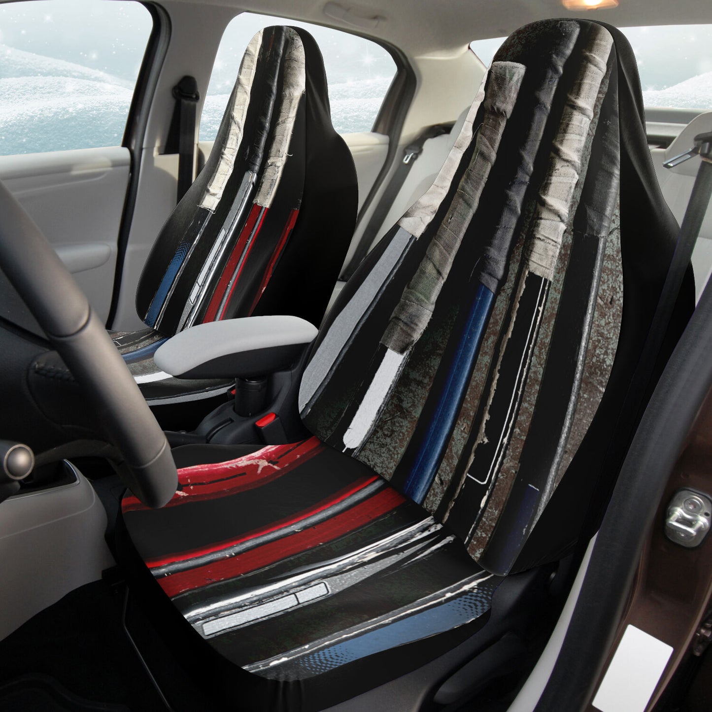 Hockey Stick Car Seat Cover - AOP