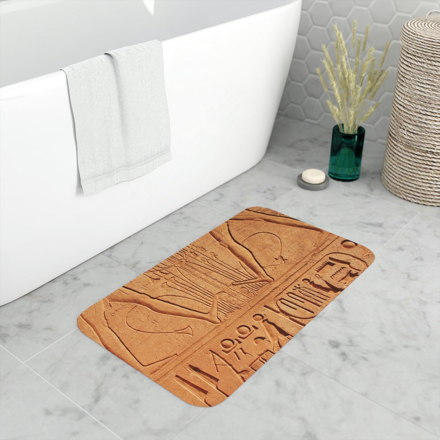 Hiero Walk Memory Foam Bath Mat