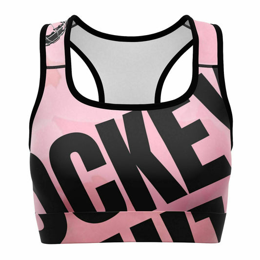 Pink Puck Sports Bra - AOP