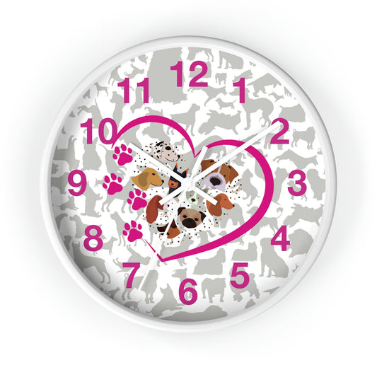 Pup Love Wall Clock