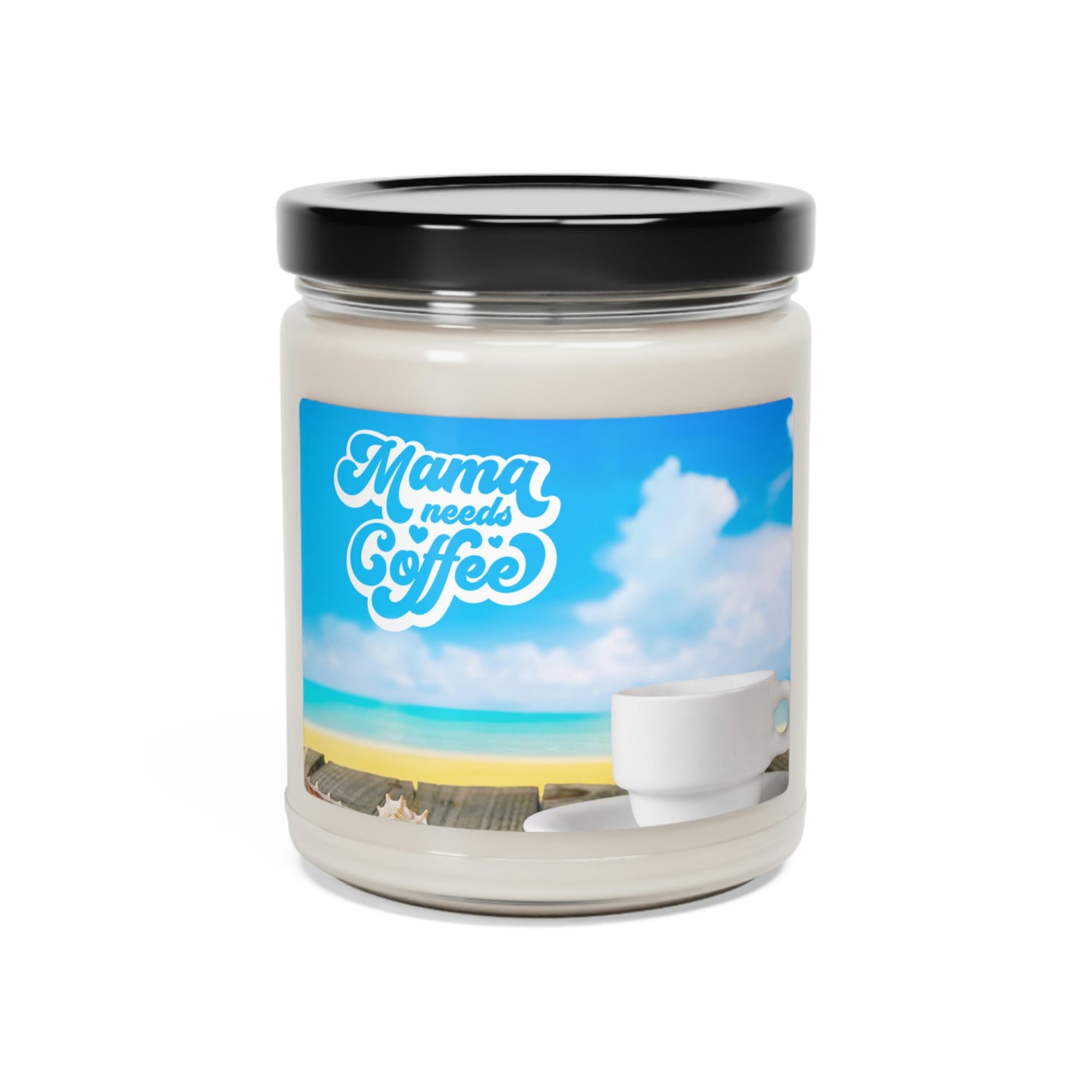 Coffee White Scented Soy Candle, 9oz