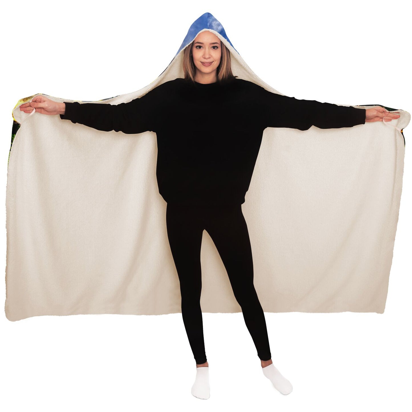 Crop Pyramid Hooded Blanket - AOP