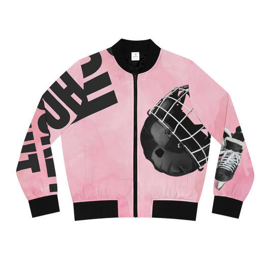 Pink Puck Women's Bomber Jacket (AOP)