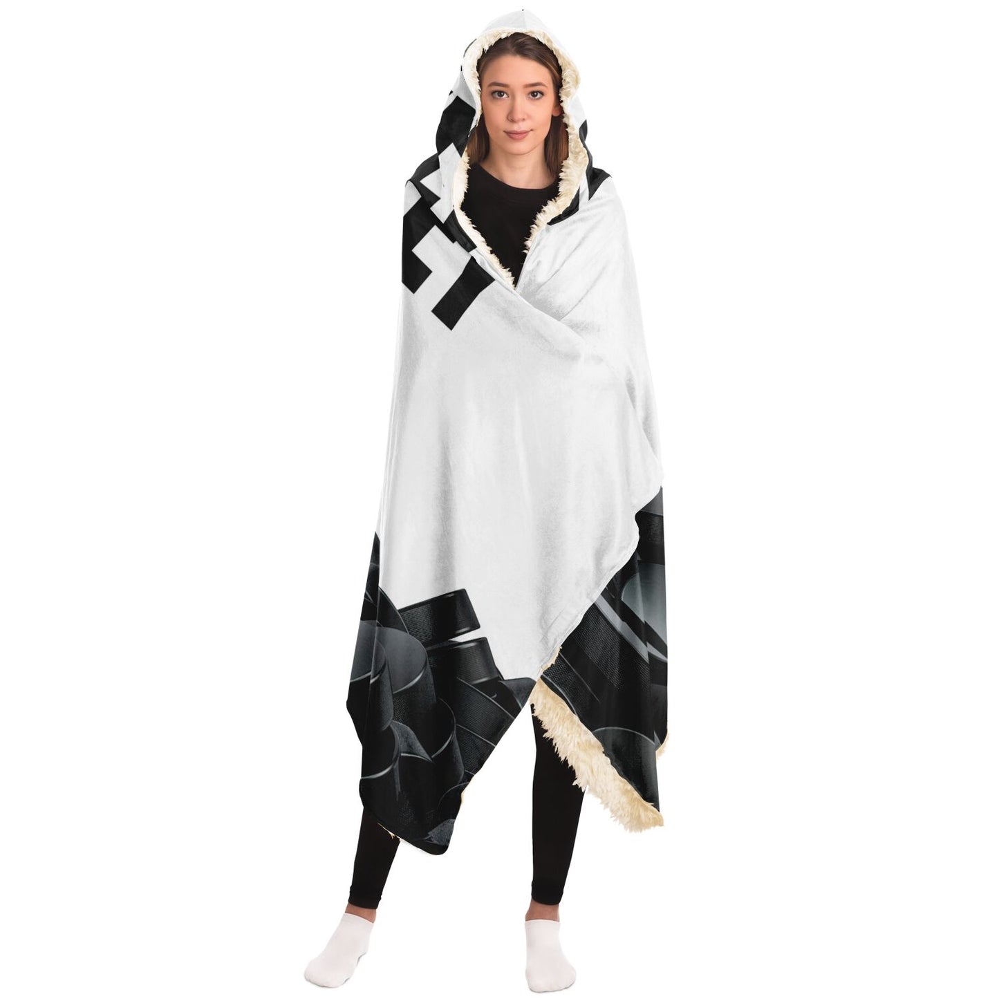 Puck It Hooded Blanket - AOP