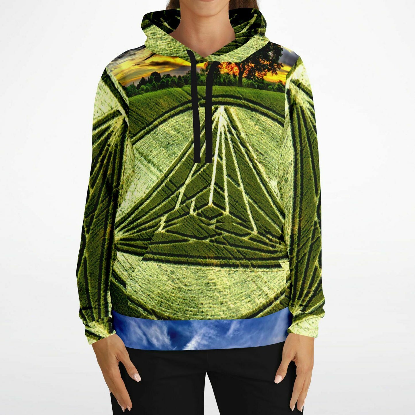 Crop Pyramid Fashion Hoodie - AOP