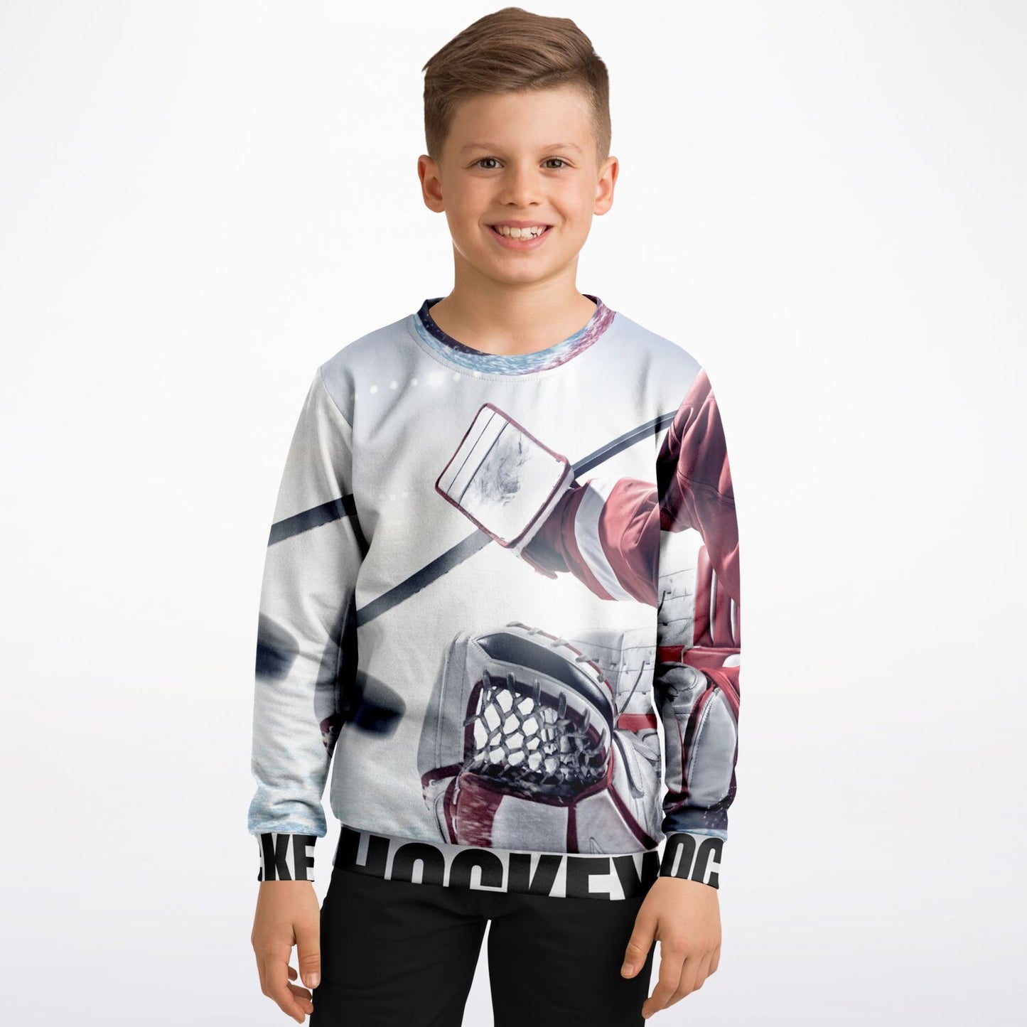 Puck Save Athletic Kids/Youth Sweatshirt – AOP