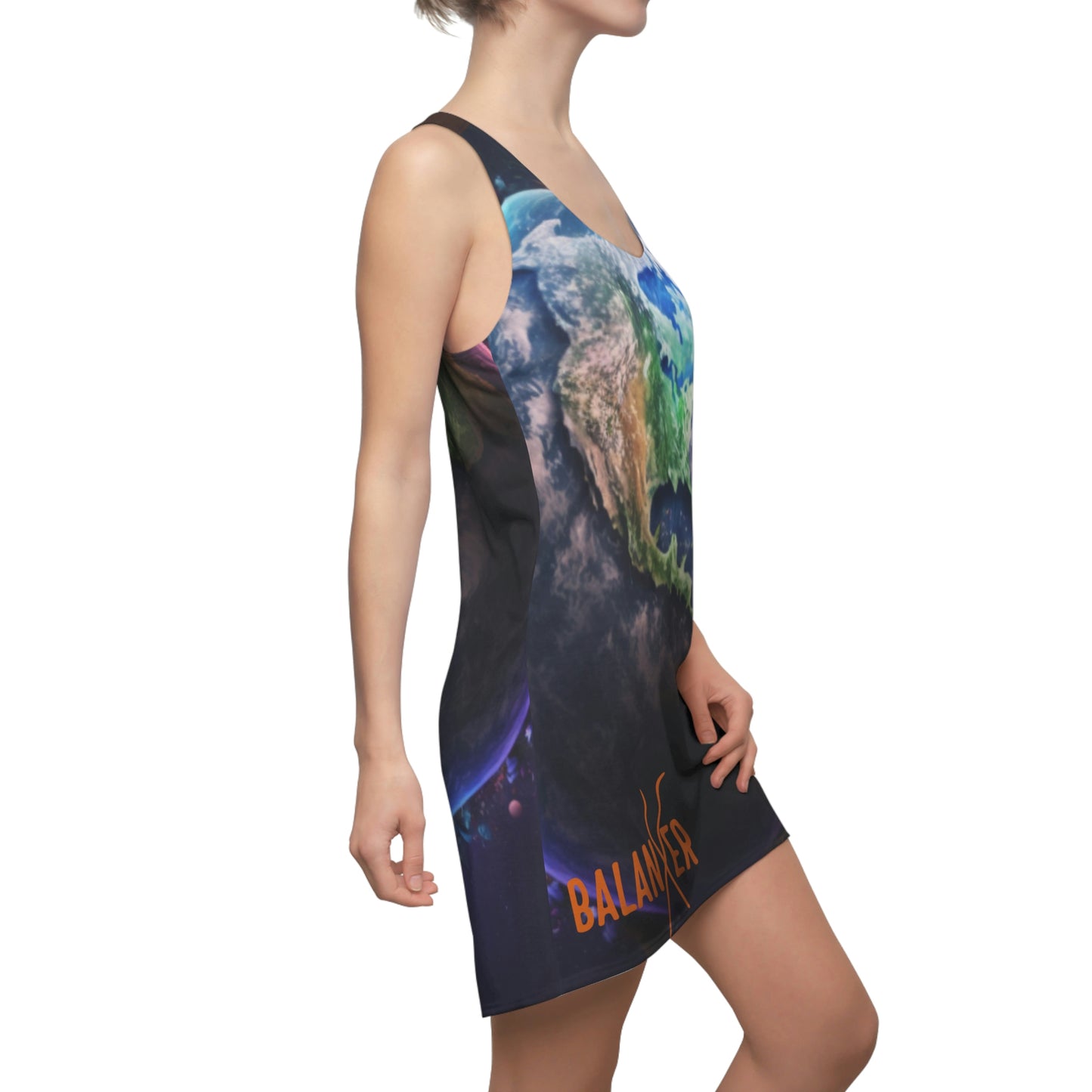 Balanxer Earth Women's Cut & Sew Racerback Dress (AOP)