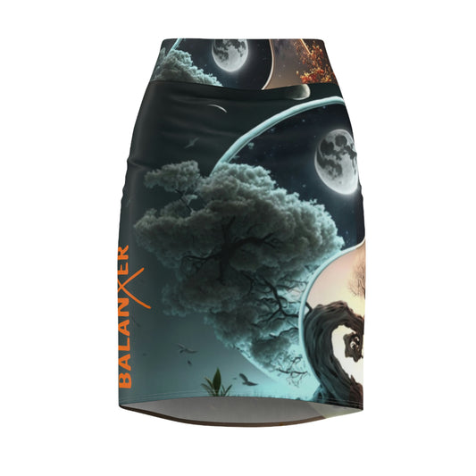 Balanxer Yin Yang Women's Pencil Skirt (AOP)