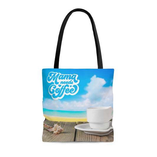 Coffee White Tote Bag (AOP)