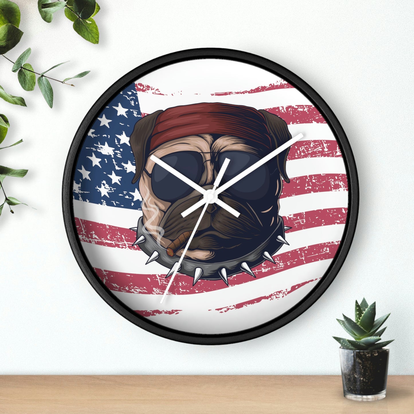 Dog USA Wall Clock