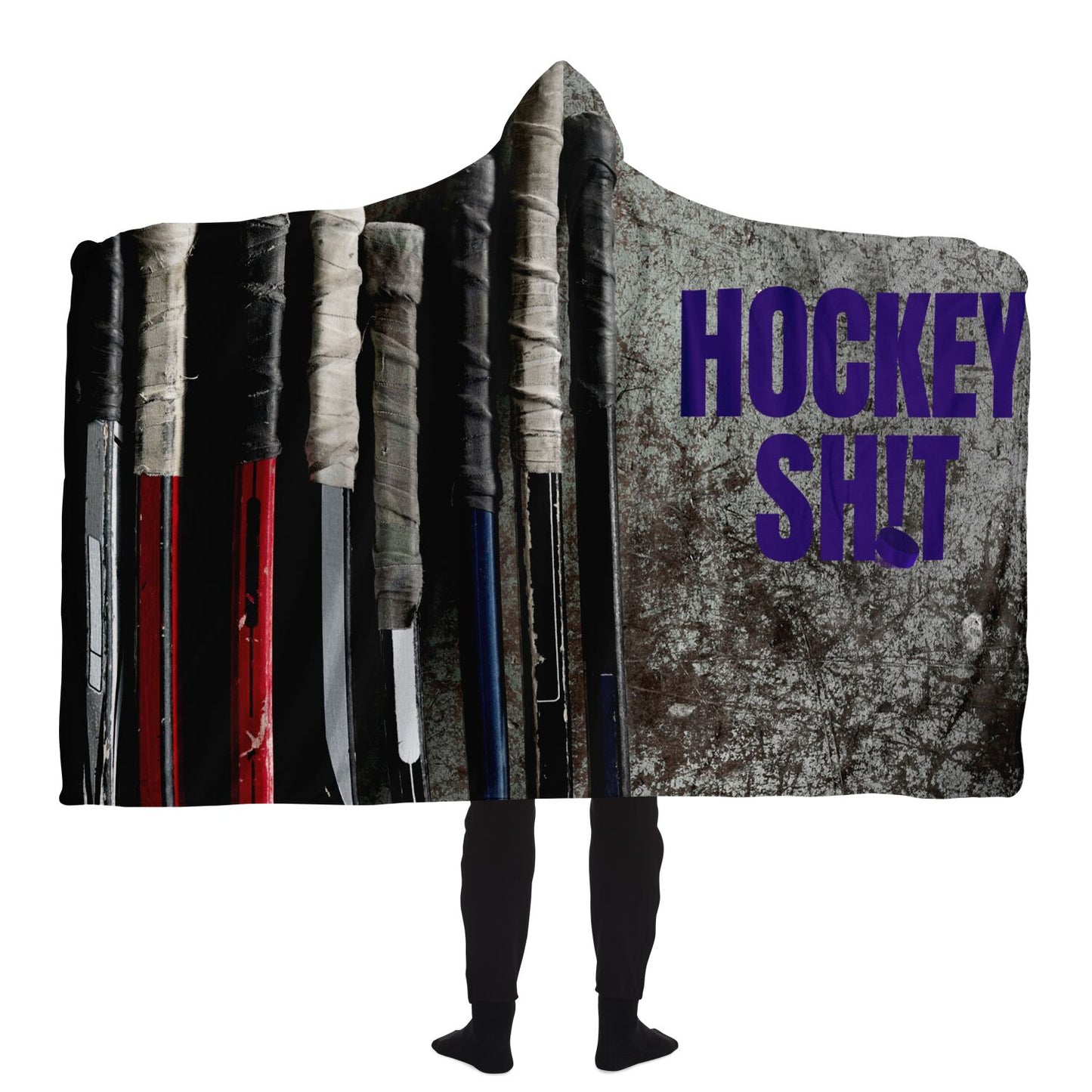 Purple Stick Hooded Blanket - AOP