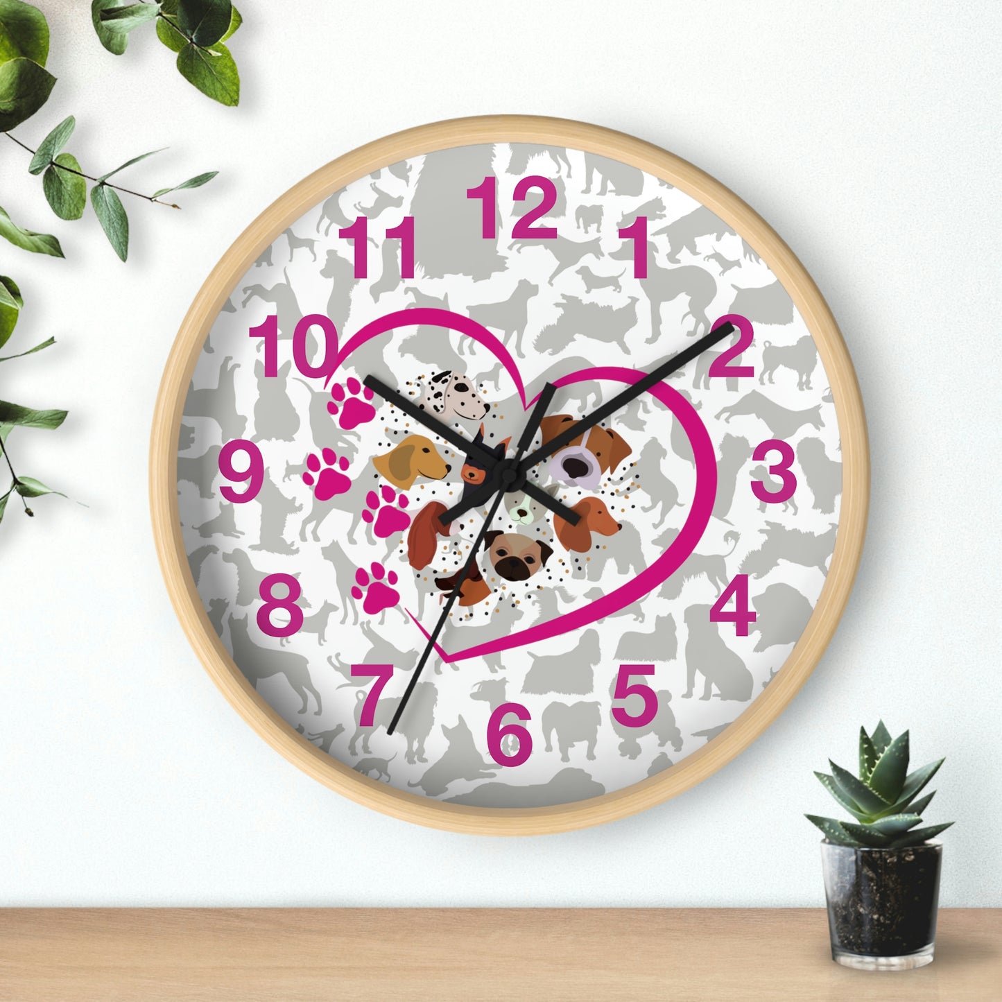 Pup Love Wall Clock