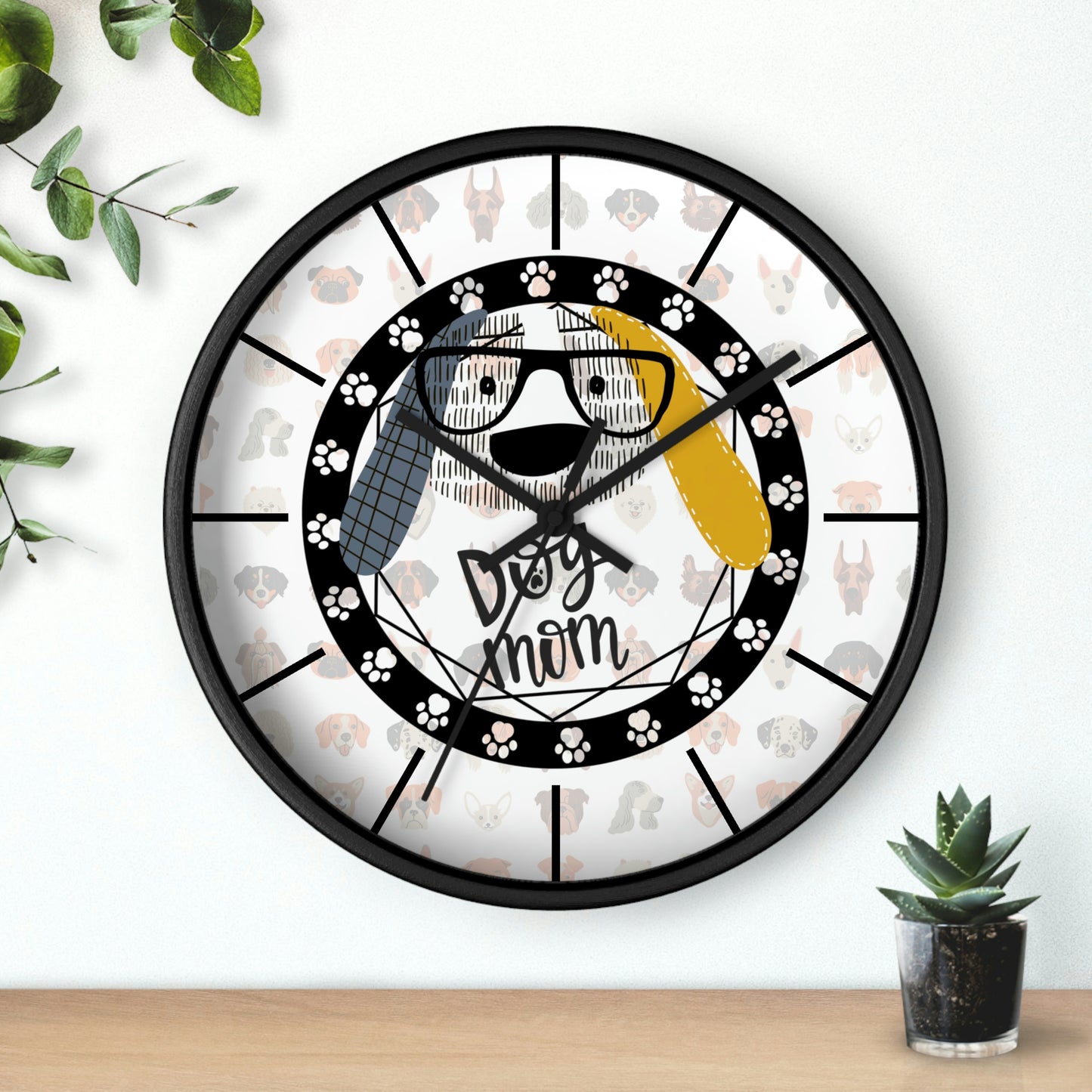 Dog Glasses Wall Clock