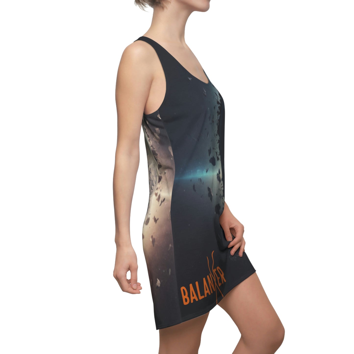 Balanxer Heart Women's Cut & Sew Racerback Dress (AOP)