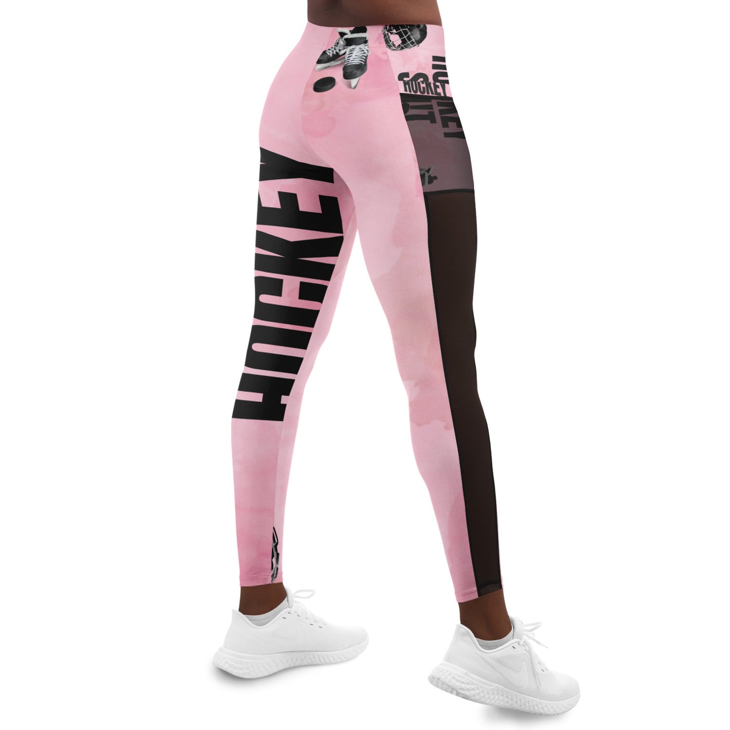 Pink Puck Mesh Pocket Legging - AOP