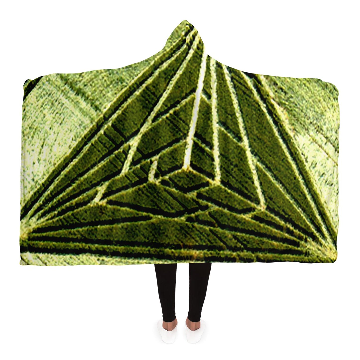 Crop Pyramid Hooded Blanket - AOP