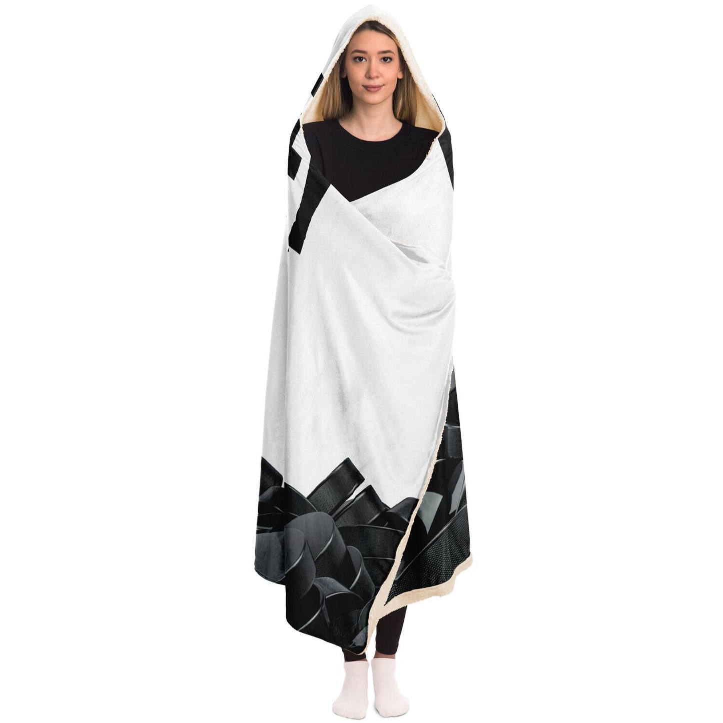 Puck It Hooded Blanket - AOP