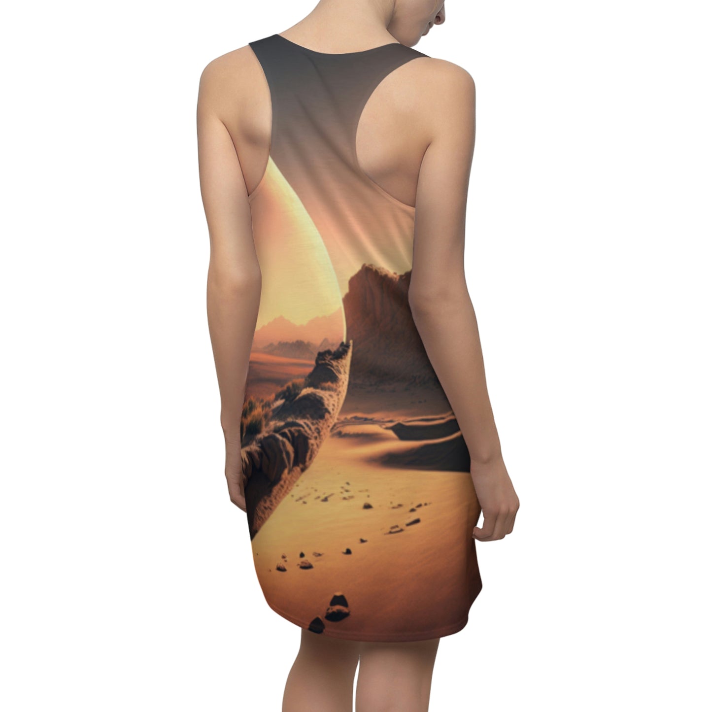 Balanxer Moon Women's Cut & Sew Racerback Dress (AOP)