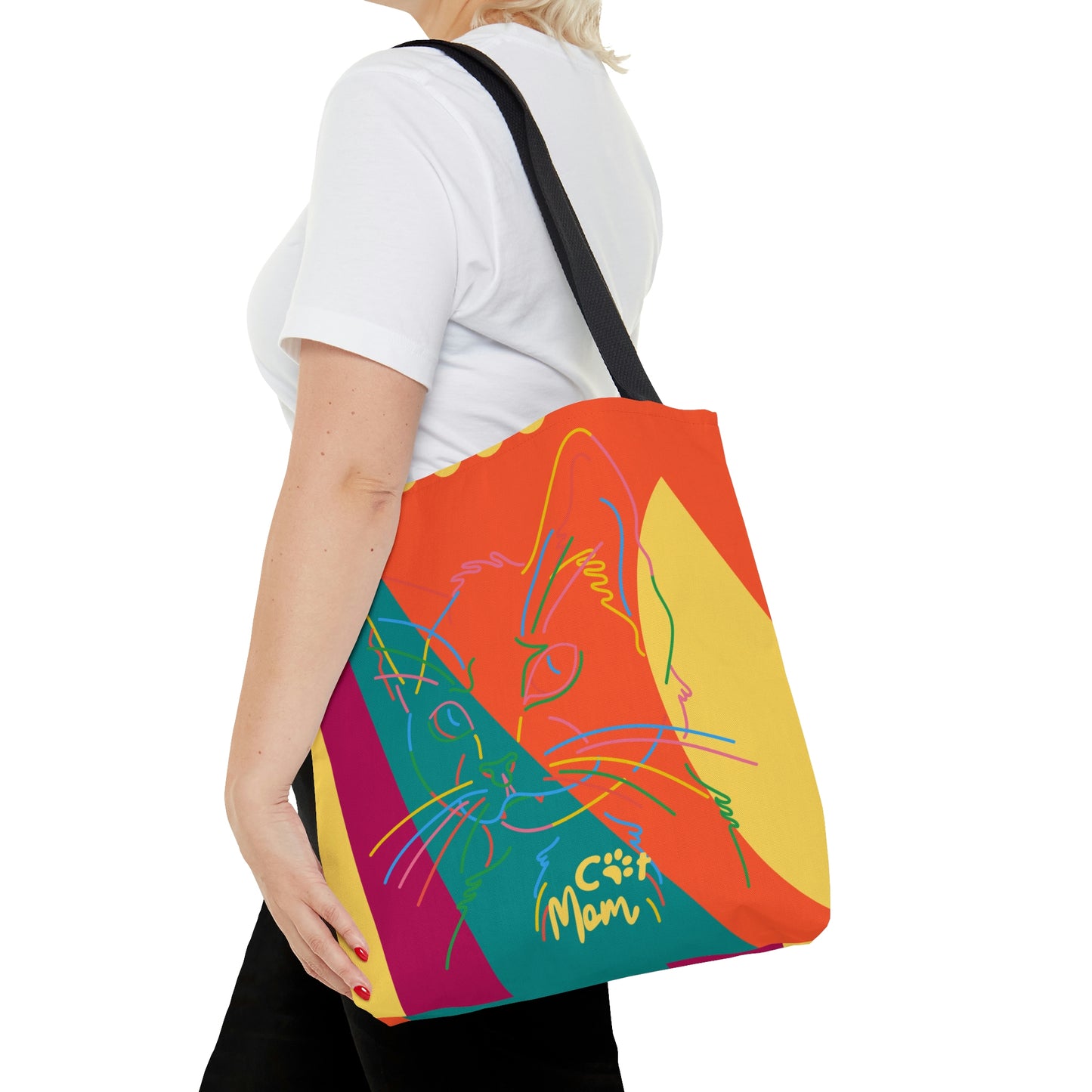 Cat Lines Tote Bag (AOP)