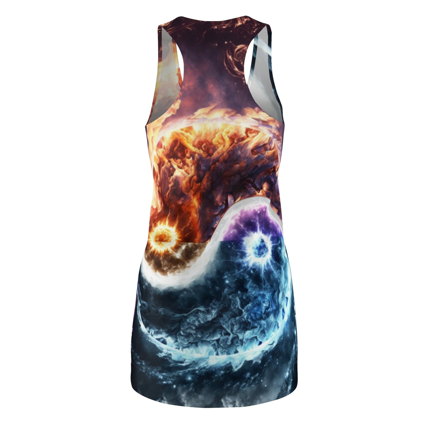 Balanxer Fire & Ice Women's Cut & Sew Racerback Dress (AOP)