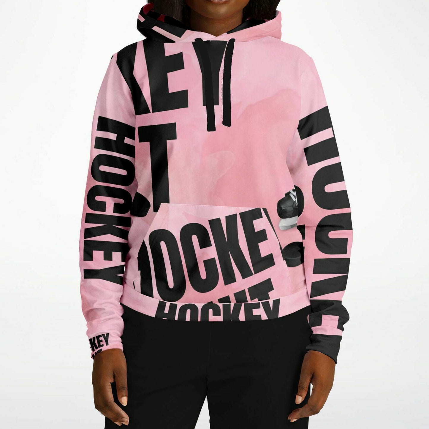 Pink Puck Fashion Hoodie - AOP